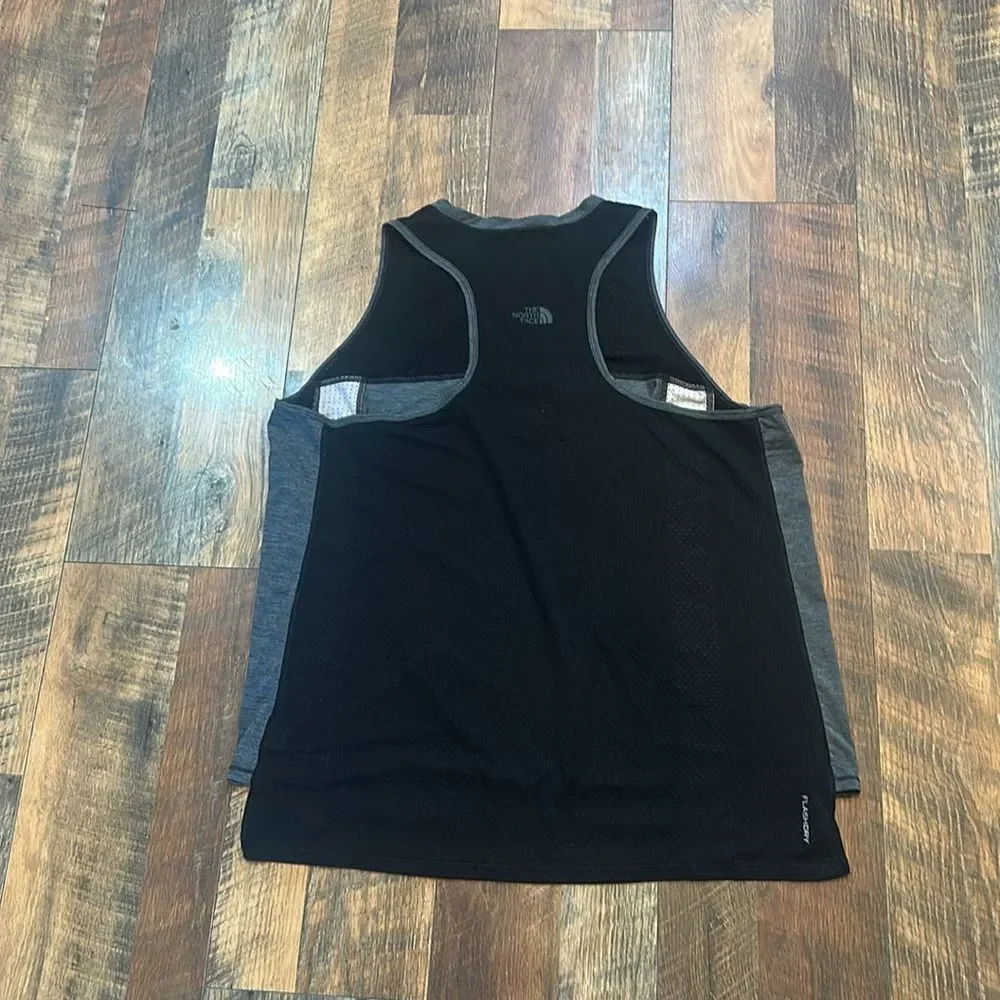 Black and Gray Sleeveless Top with White Accents XL (3280)
